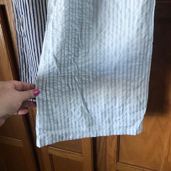 Sincerely Jules Pull-On Seersucker Nautical Striped Wide Leg Pants - XS - Picture 6 of 12